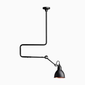Lámpara de techo Lampe Gras N ° 312 en negro y cobre de Bernard-Albin Gras