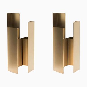 Matte Bronze Fugit Vases by Mason Editions, Set of 2