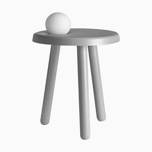 Alby Light Grey Albi Small Table with Lamp by Mason Editions