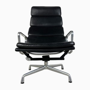 Ea222 Softpad Lounge Chair in Leather by Charles & Ray Eames for Vitra, 1990s