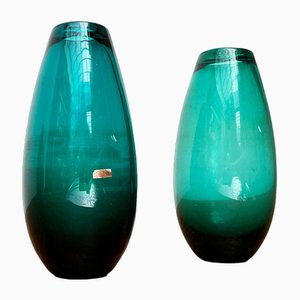 Vases Mid-Century en Verre de Karl Friedrich Glas, Allemagne, 1960s, Set de 2