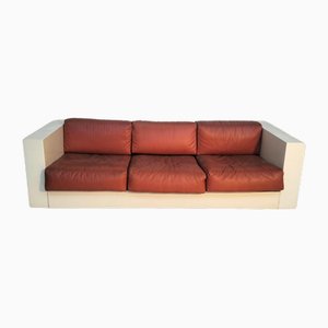 Oranges Saratoga 3-Sitzer Sofa von Massimo & Lella Vignelli für Poltronova, 1960er-1970er