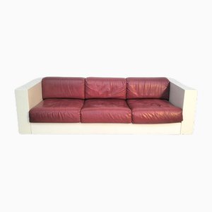 Massimo & Lella Vignelli zugeschriebenes Cherry Saratoga 3-Sitzer Sofa für Poltronova, 1960er-1970er