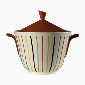 French Ceramics Lidded Bowl by Marianne Westman for Longchamp, France