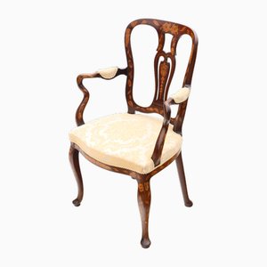 18th Century Dutch Marquetry Elbow Armchair