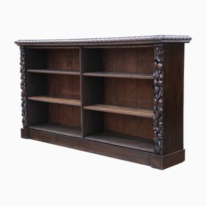 Large 19th Century Carved Oak Bookcase, 1895