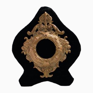 Soporte de reloj Imperio francés de bronce, década de 1890