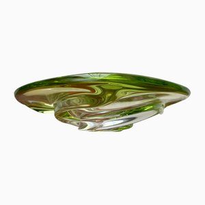 Mid-Century Crystal Art Glass Fruit Bowl from Val Saint Lambert, Belgium, 1960s