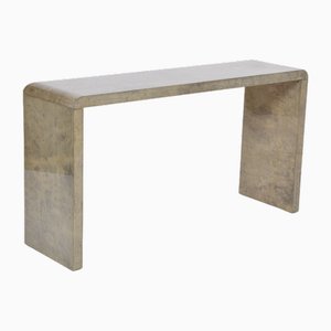 Mid-Century Modern Console Table in Laquered Goat Skin from Aldo Tura, 1970s