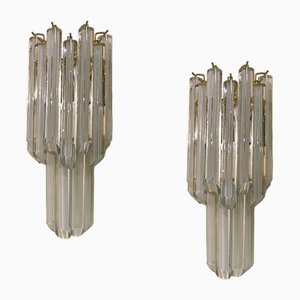Murano Glass Prism Sconces by Paolo Venini, 1970s, Set of 2