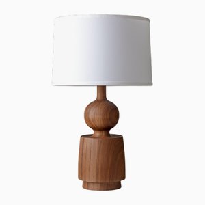 Lathe Turned Walnut Table Lamp by Michael Rozell