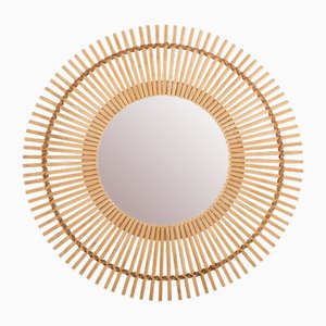 Swedish Cane and Rattan Mirror, 1960s