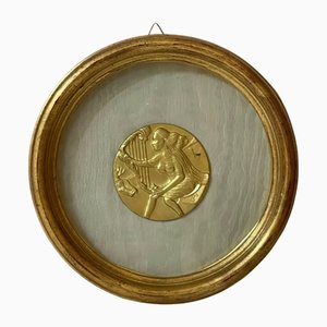 Geprägtes vergoldetes Flachrelief nach Salvador Dali