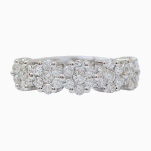 Bague moderne en or blanc 18k, diamants