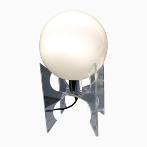 Space Age Table Lamp in Chrome by Panton for Guzzini, 1970s