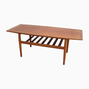 Table Basse en Teck par Grete Jalk pour Glostrup, Danemark