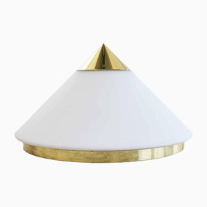 Space Age Cone Lamp in Glass and Brass from Limburg
