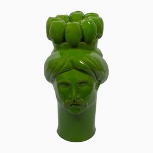 Solimano Dinia Montalbano Green Sculpture by Crita