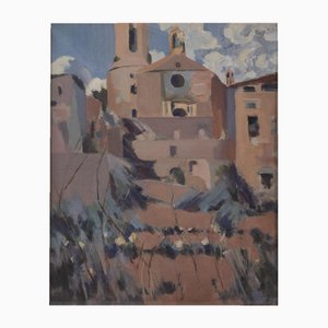 Jaquim Mir, Study of a Church, Oil on Canvas