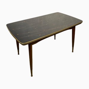 Extendable Dining Table with Glass Top, 1950s