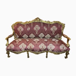 French Gilt Wood Sofa