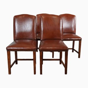 Set of Leather Dining Room Chairs