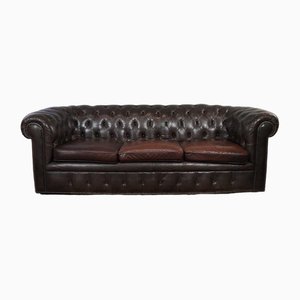 Braunes Vintage Chesterfield Sofa
