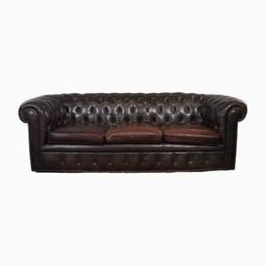 Divano Chesterfield vintage marrone