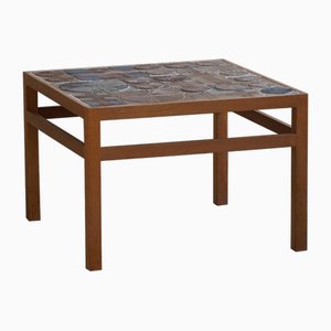 Danish Modern Coffee Table in Oak & Ceramic Tiles attributed to Tue Poulsen, 1960s