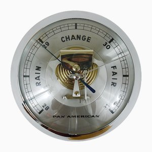 Vintage Pan Am World Airways Werbe Wandbarometer, 1960er