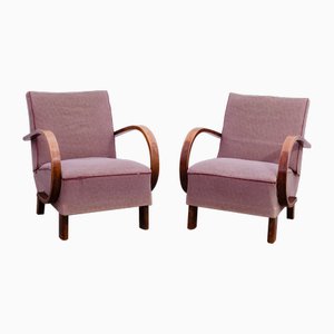 Bentwood Armchairs by Jindřich Halabala for Up Races, 1950s, Set of 2