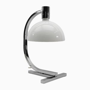 Lampe de Bureau Moderne en Verre Chrome par Franco Albini pour Sirrah, Italie, 1960s