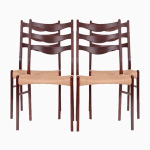 Dining Room Chairs in Rosewood by Arne Wahl Iversen, Denmark, 1970s, Set of 4