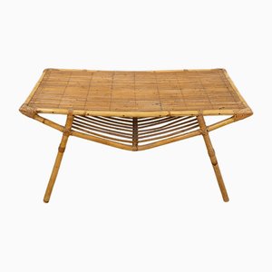 Table Basse en Rotin, France, 1970s