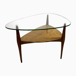 Mesa de centro italiana Mid-Century con trípode, años 50