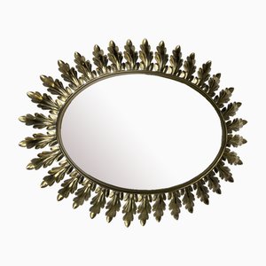 Vintage Brass Mirror, 1970s