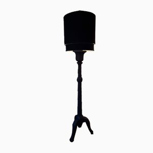 Wooden Swedish Woody Lamp Foot with Cylindrical Double Lampshade