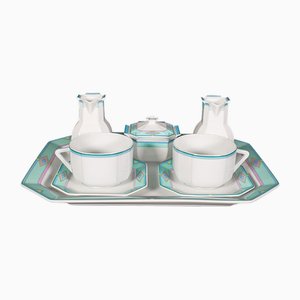 Vintage French Ceramic Afternoon Tea Set, 1990s, Set of 6