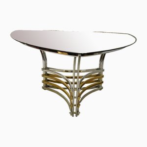 Dining Table in Chrome & Smoked Glass, Italy, 1970s