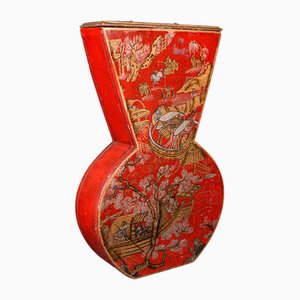 Vintage Chinese Handpainted Dried Flower Vase, Chinese, 1970s