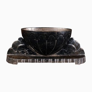Heavy Vintage Art Deco French Planter in Cast Iron, 1930s
