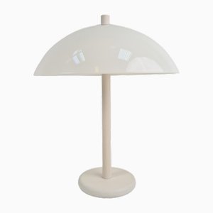 Lampe de Bureau Champignon Space Age Vintage en Blanc, 1970s