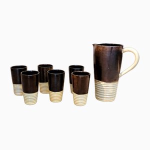 Mugs & Cups by Suzanne Ramié for Madoura, 1940s, Set of 7