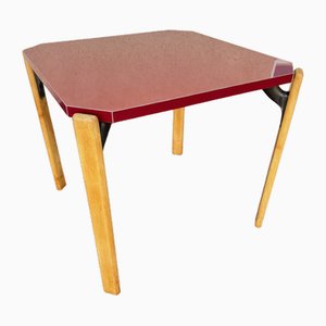 Tavolo rosso di Bruno Rey per Dietiker, anni '70