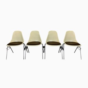 DSS Stühle aus Fiberglas von Charles & Ray Eames für Vitra, 4er Set