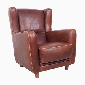 Fauteuil en Cuir Marron, 1990s