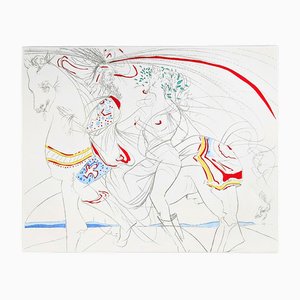 Salvador Dali, Diane de Poitiers, 1974, Hand-Signed Aquatint Etching