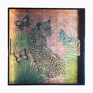 Leopard Lacquered Tray by Les Ottomans