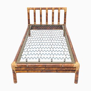 Sofá cama de bambú, años 60