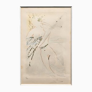 Salvador Dali, Thou Art All Faire My Love, Song of Songs, 1971, Hand-signed Etching with Gold
